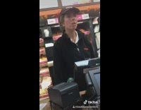 Guy gets into argument dunkin donuts cashier 