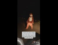 Guy dark street rodent costume