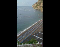 Woman white polo beach pictorial beach chairs