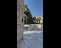 Guy films architecture of Istanbul hotel 