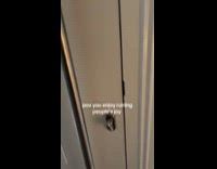 Woman closing door to visiting friend 