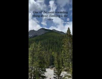 View of nature trees from mountain climbing