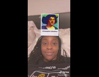 Girl tiktok filter Christopher Columbus past life