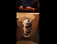 Can slowly and perfectly slides on glass