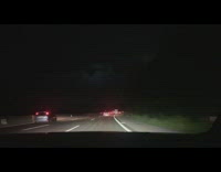 View of thunderstorm from far away 