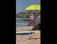 Women in bikini tiktok video at the beach Part 2