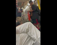 Man with QR code on his shirt antivaxxer