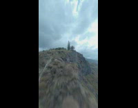 Aerial Drone Flies Above Ocean and Industrial Ruins