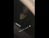 bipolar much guy dancing outside of car