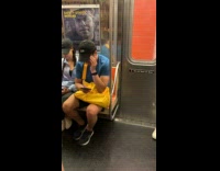Collab Subway Creatures - Man in train with Die Hat