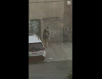 Couple  tank top dance graffiti wall car part 1