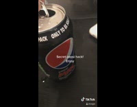 Guy pulls tab lid comes off soda 