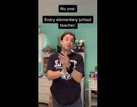 Lady claps like an elementary school teacher 