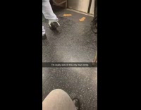 Man sings bad falsetto song out loud on subway train