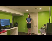 Guy throw card slice fly in half