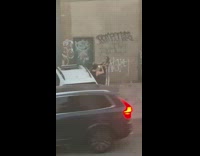 Couple  tank top dance graffiti wall car part 2