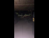 Guy hits head roof kicks punching bag