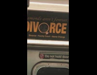 Collab Subway Creatures - Divorce attorney advertisement has hidden cat