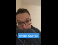 Guy reenacts ariana grande crying sweater sleeve 