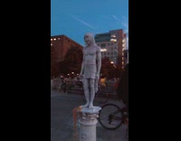 Living statue guy column black lives matter