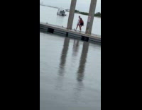 Two women tiktok trend at the docks