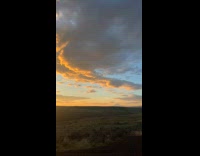 View of sunset from a mountain