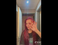 Collab BitchIG2 - Girl purple hair added red into her hair dries it and it looks dark pink