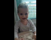 Baby likes to talk gibberish with mom