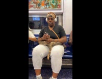 Woman brings pet snake on the train