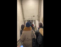 Water overflows from bathrooms in subway station