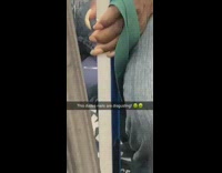 White shirt guy long nails subway train