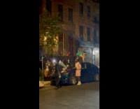 Woman twerk on car then falls down