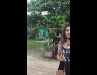 White dress girl green house clay pot 