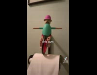 Collab BitchIG2 - Blue shirt guy unicycle toilet paper dispenser