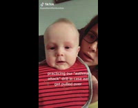 Mom teaches baby how to fake asthma attack 