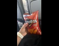 Doritos chips bag filled with air airplane 