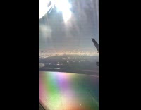 Polarized view from airplane through the sunglasses