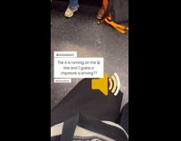 Chipmunk voice heard on the subway speakers