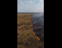 Video shot of bush fire in Australia