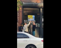 Guys set up election tension punching bag