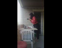 Woman red dress fix table foodie top shot
not owner but a friend of her