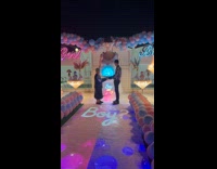 Old woman and boyfriend baby gender reveal