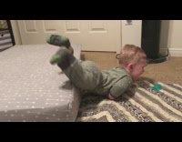 Baby boy falls off mattress does scorpion 