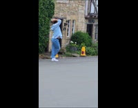 Collab IITW - Man opened shirt sexy pose at street