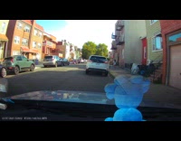 Moped riders chased by police car footage