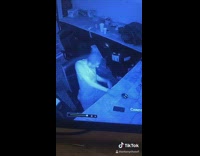 Security camera guy moves erratically seizure possessed  