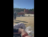 Woman stands on her toes to pose Part 1 