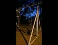 Guy on swing tries to backflip off fail 