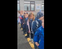 Girl in uniform at school parking lot Part 3