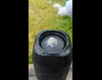 Submitter puts toothpaste on top of speaker